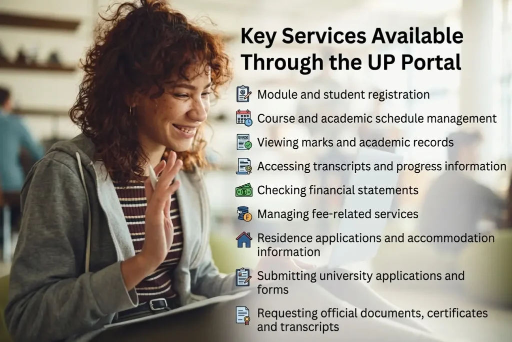 Key services available through the UP Student Portal