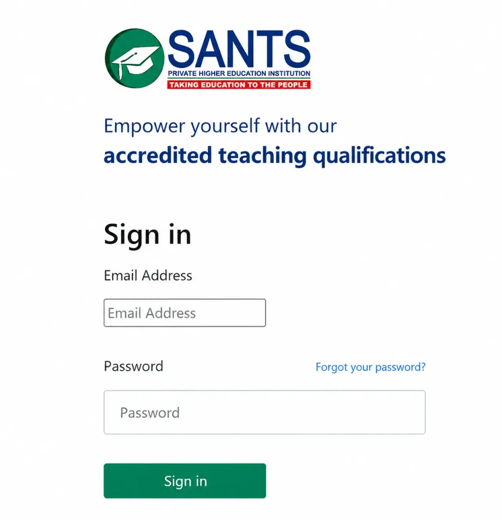Accessing the SANTS Portal online