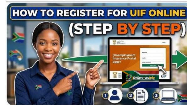How to Register for UIF Login showing the official South African UIF Online portal registration process, including account creation, ID verification, and profile setup.