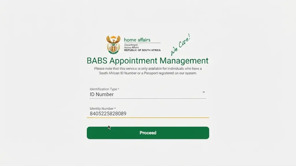 BABS appointment management for South Africa Home Affairs
