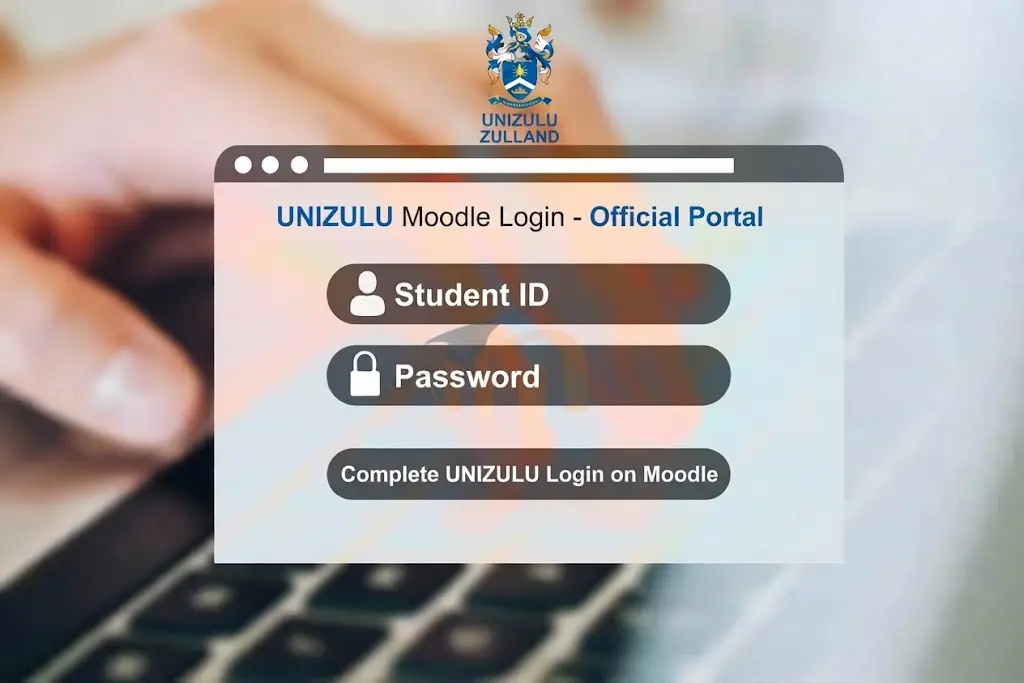 Complete the UNIZULU login on Moodle