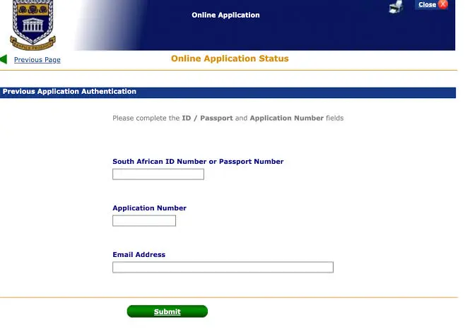 Where to check UWC application status online