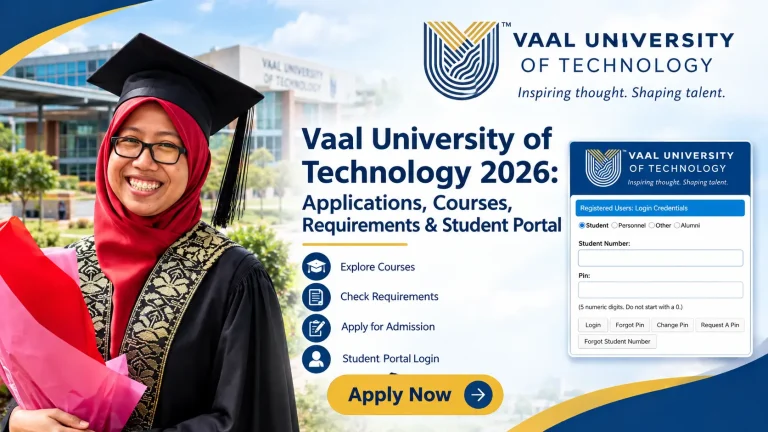 Vaal University of Technology (VUT) applications, courses, admission requirements, and student portal guide.